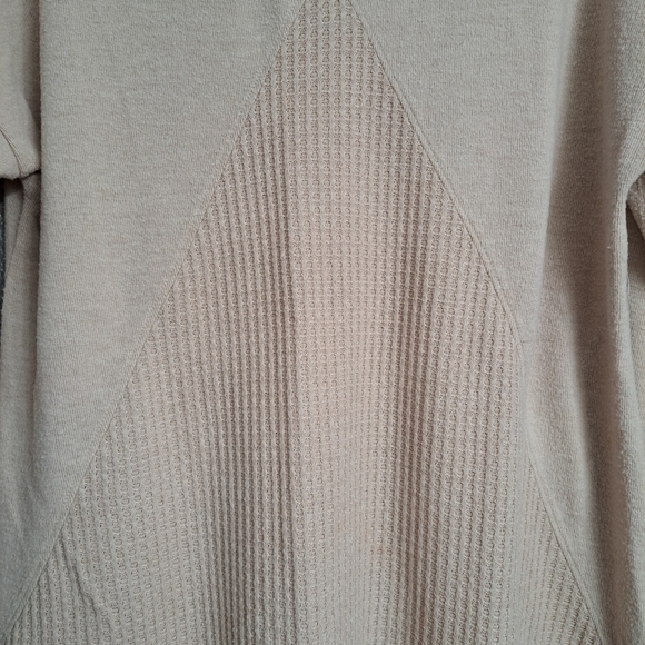 Olivia Sky Tan Sweater With Waffled Sides - Picture 8 of 8